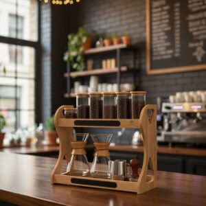 استند ادویه 2 طبقه فلکس مشکی 1573