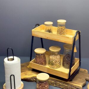 استند دو طبقه چوب رابروود مدل پرو