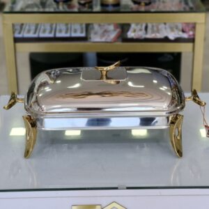 سوفله مستطیل متوسط قایقی رزلند دسته طلایی 4032