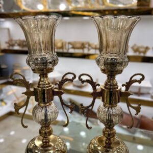 ست ساعت و شمعدان طلایی 9010