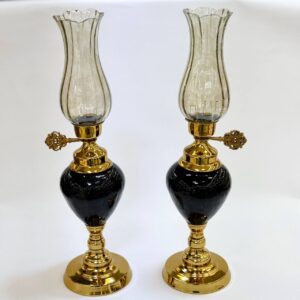 ست ساعت و شمعدان مشکی طلایی 6031