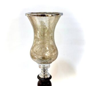 شمعدان چوبی فلزی سیلور 1430