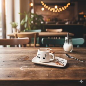 ماگ و زیر ماگی سرامیکی گیتار