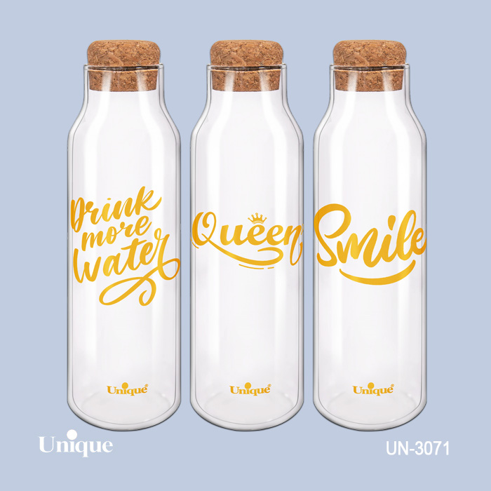 بطری آب متوسط درب بامبو کد UN-3071